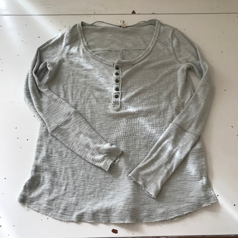 Free People Henley Oversized Long Sleeve